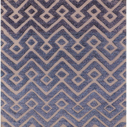 Square Machine Washable Industrial Modern Purple Navy Blue Rug, wshurb1784