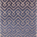 Square Machine Washable Industrial Modern Purple Navy Blue Rug, wshurb1784