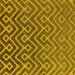 Square Machine Washable Oriental Yellow Industrial Rug, wshurb1784yw