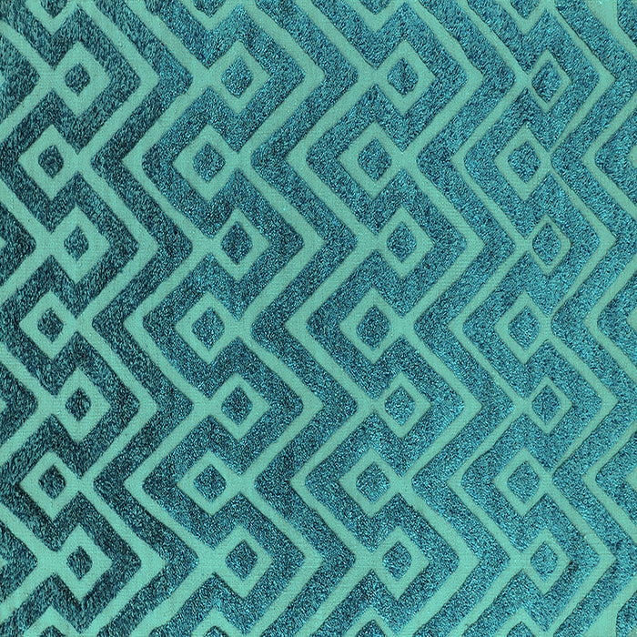 Square Machine Washable Oriental Turquoise Industrial Area Rugs, wshurb1784turq