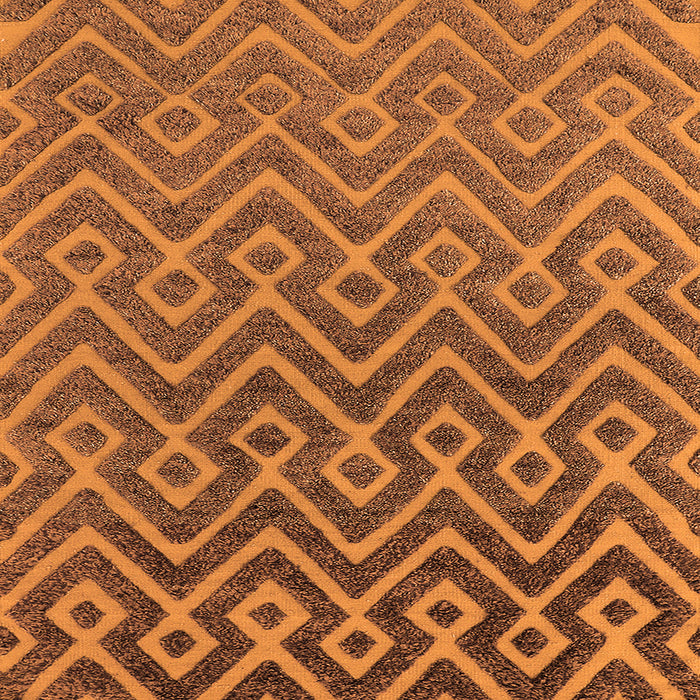Square Machine Washable Oriental Orange Industrial Area Rugs, wshurb1784org