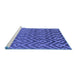 Sideview of Machine Washable Oriental Blue Industrial Rug, wshurb1784blu