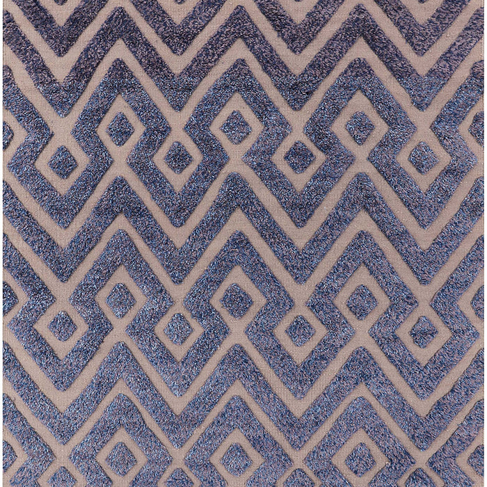 Mid-Century Modern Purple Navy Blue Oriental Rug, urb1784