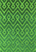 Machine Washable Oriental Green Industrial Area Rugs, wshurb1784grn