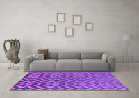 Machine Washable Oriental Purple Industrial Rug, wshurb1784pur