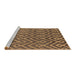 Sideview of Machine Washable Oriental Brown Industrial Rug, wshurb1784brn