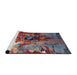 Sideview of Machine Washable Industrial Modern Gunmetal Gray Rug, wshurb1785