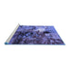 Sideview of Machine Washable Oriental Blue Industrial Rug, wshurb1785blu