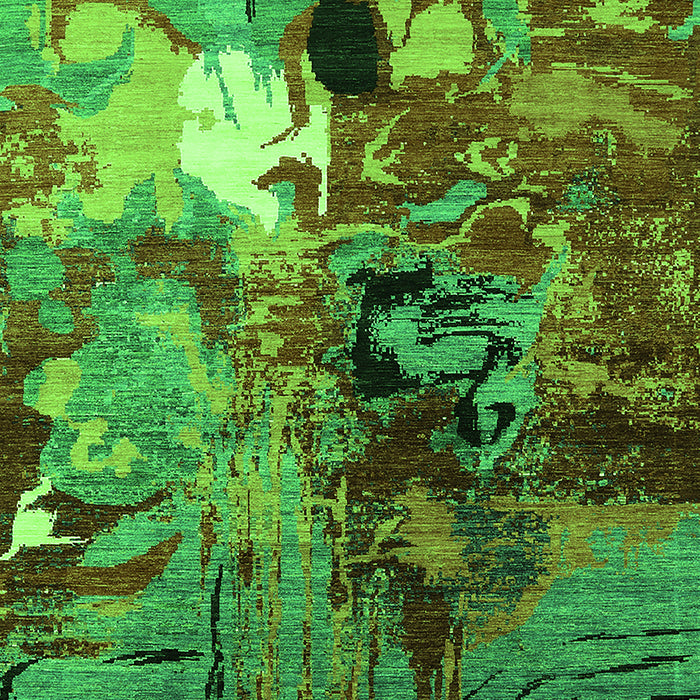 Oriental Green Industrial Rug, urb1785grn