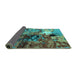 Sideview of Oriental Turquoise Industrial Rug, urb1785turq