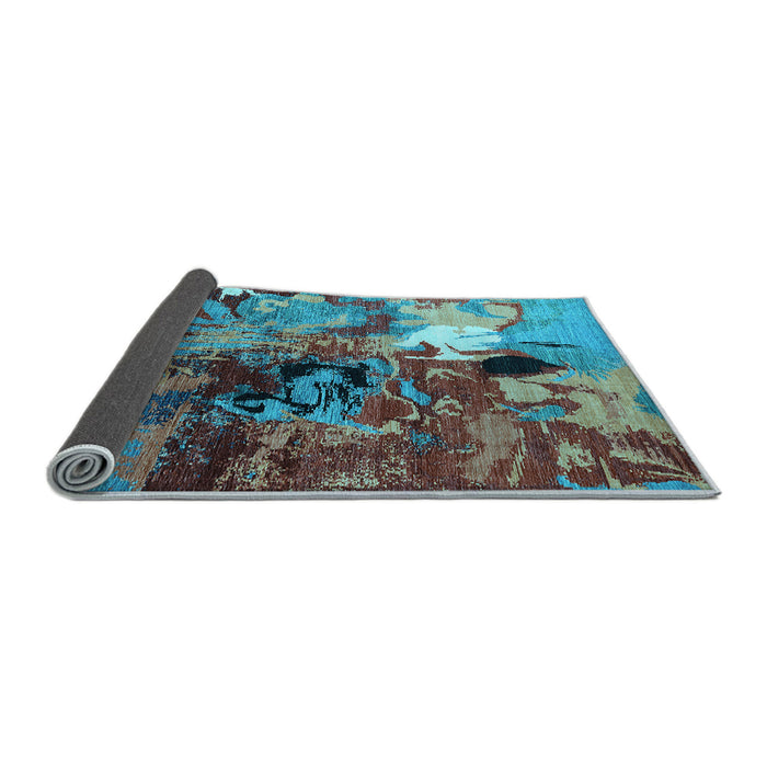 Sideview of Oriental Light Blue Industrial Rug, urb1785lblu