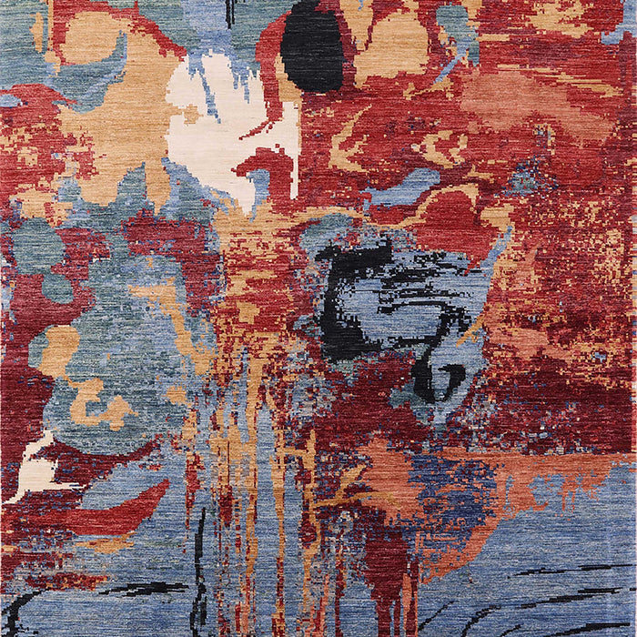 Mid-Century Modern Gunmetal Gray Oriental Rug, urb1785