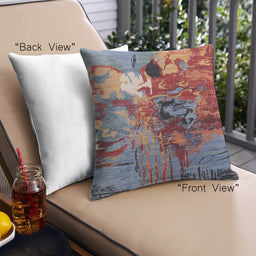 Front View of Mid-Century Modern Urban Square Gunmetal Gray Throw Pillow, 18 inch by 18 inch, pwurb1785