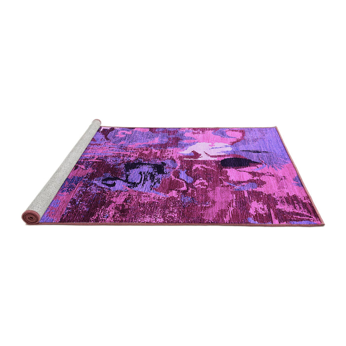 Sideview of Machine Washable Oriental Purple Industrial Area Rugs, wshurb1785pur