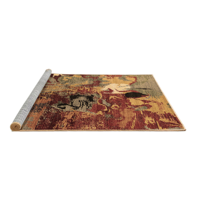 Sideview of Machine Washable Oriental Brown Industrial Rug, wshurb1785brn