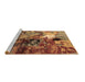 Sideview of Machine Washable Oriental Brown Industrial Rug, wshurb1785brn