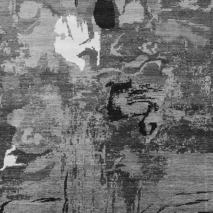 Machine Washable Oriental Gray Industrial Rug, wshurb1785gry