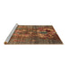 Sideview of Machine Washable Oriental Brown Industrial Rug, wshurb1786brn