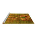 Sideview of Machine Washable Oriental Yellow Industrial Rug, wshurb1786yw