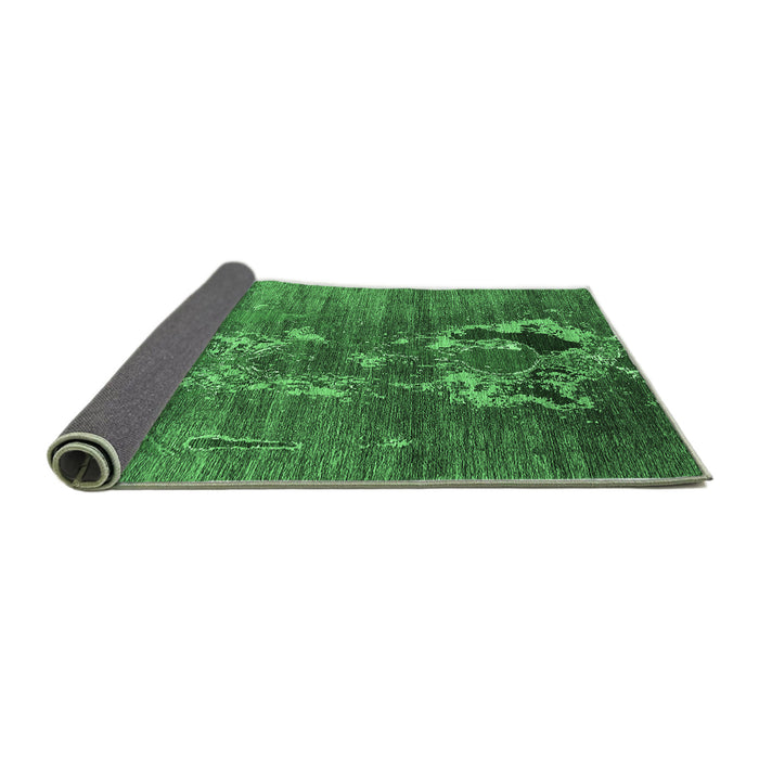 Sideview of Oriental Emerald Green Industrial Rug, urb1786emgrn