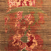 Square Oriental Orange Industrial Rug, urb1786org