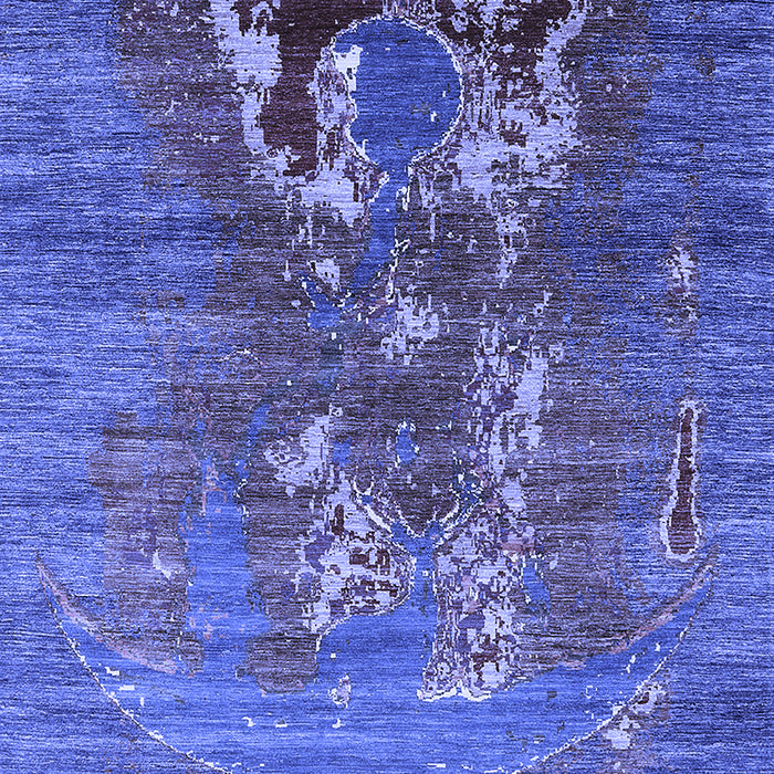 Machine Washable Oriental Blue Industrial Rug, wshurb1786blu