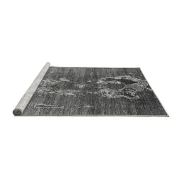 Sideview of Machine Washable Oriental Gray Industrial Rug, wshurb1786gry