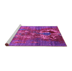 Sideview of Machine Washable Oriental Pink Industrial Rug, wshurb1786pnk