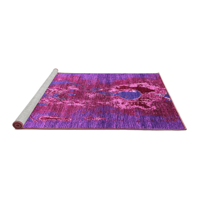 Sideview of Machine Washable Oriental Pink Industrial Rug, wshurb1786pnk