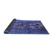 Sideview of Oriental Blue Industrial Rug, urb1786blu