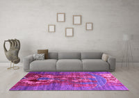 Machine Washable Oriental Pink Industrial Rug, wshurb1786pnk