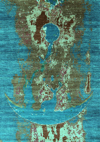 Oriental Turquoise Industrial Rug, urb1786turq