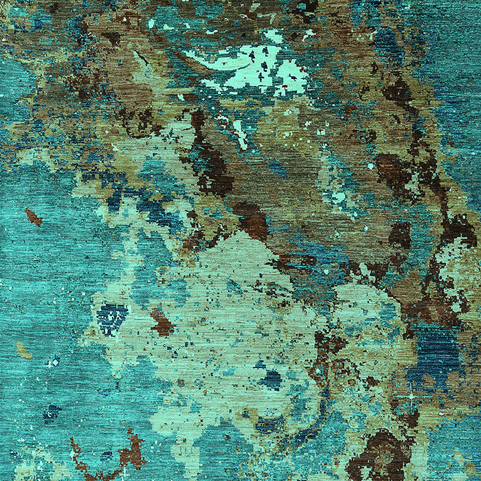 Oriental Turquoise Industrial Rug, urb1787turq