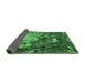 Sideview of Oriental Emerald Green Industrial Rug, urb1787emgrn