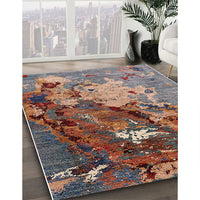 Mid-Century Modern Chestnut Brown Oriental Rug, urb1787