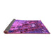 Sideview of Oriental Purple Industrial Rug, urb1787pur