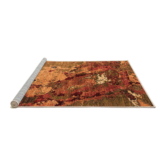 Sideview of Machine Washable Oriental Orange Industrial Area Rugs, wshurb1787org