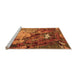 Sideview of Machine Washable Oriental Orange Industrial Area Rugs, wshurb1787org