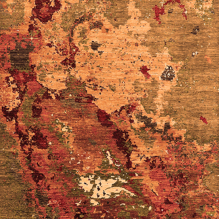 Machine Washable Oriental Orange Industrial Area Rugs, wshurb1787org