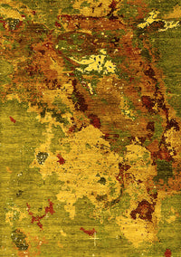 Oriental Yellow Industrial Rug, urb1787yw