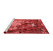 Industrial Red Washable Rugs