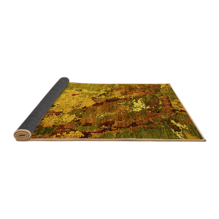 Sideview of Oriental Yellow Industrial Rug, urb1787yw