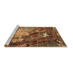 Sideview of Machine Washable Oriental Brown Industrial Rug, wshurb1787brn