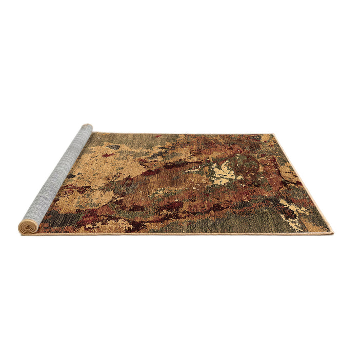 Sideview of Machine Washable Oriental Brown Industrial Rug, wshurb1787brn
