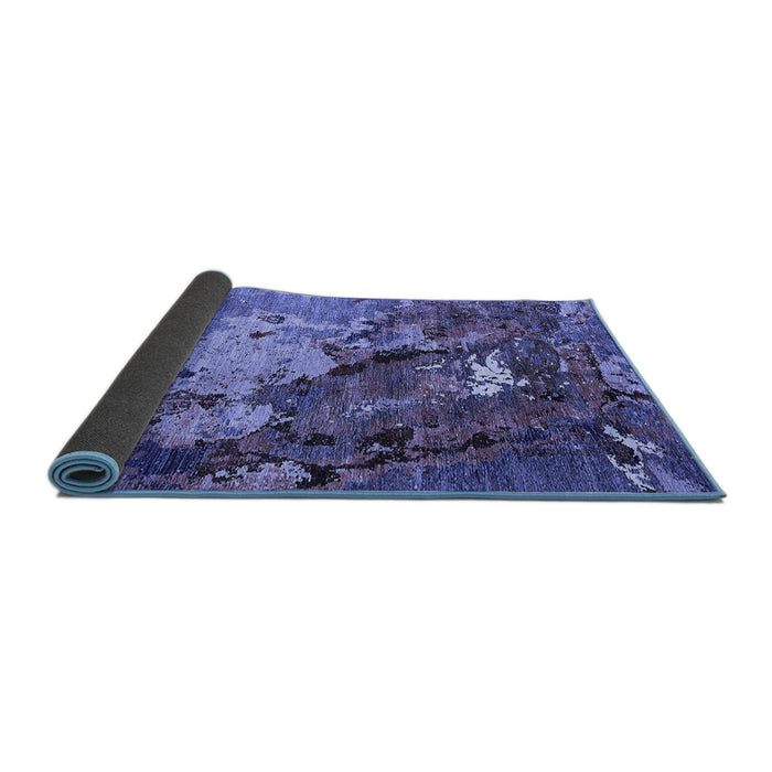 Sideview of Oriental Blue Industrial Rug, urb1787blu