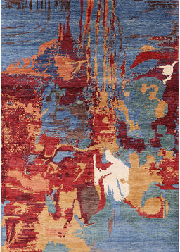 Mid-Century Modern Gunmetal Gray Oriental Rug, urb1788