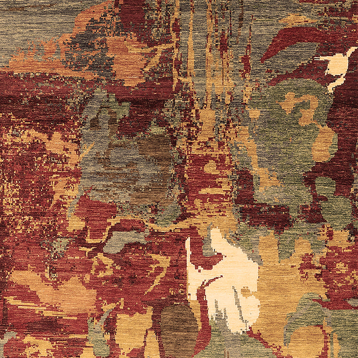 Machine Washable Oriental Brown Industrial Rug, wshurb1788brn