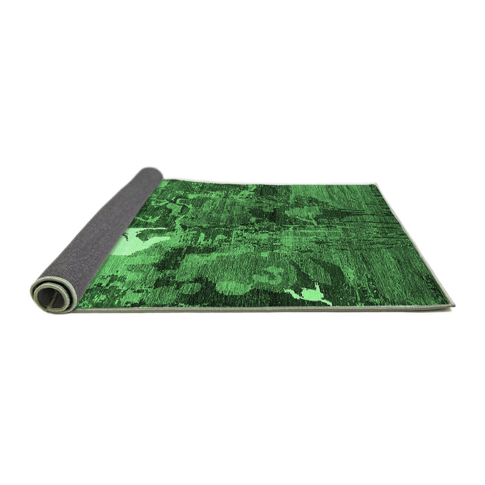 Sideview of Oriental Emerald Green Industrial Rug, urb1788emgrn