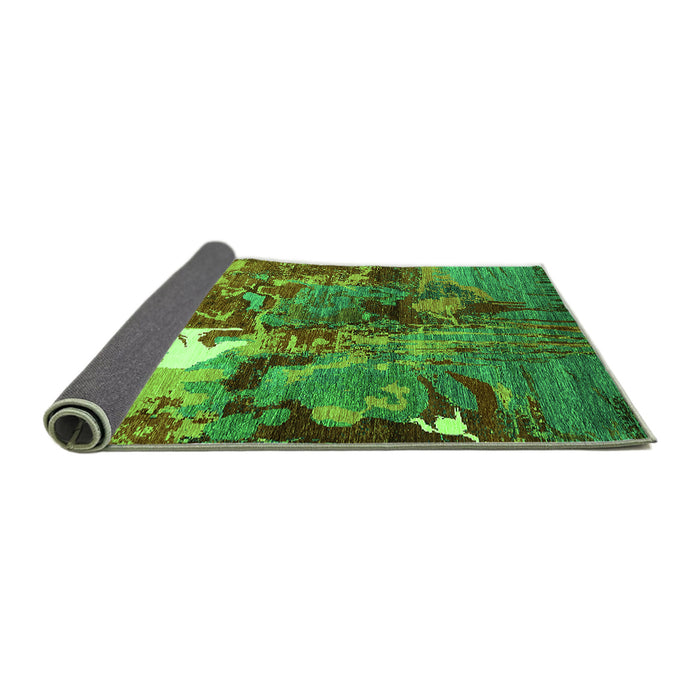 Sideview of Oriental Green Industrial Rug, urb1788grn