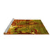 Sideview of Machine Washable Oriental Yellow Industrial Rug, wshurb1788yw